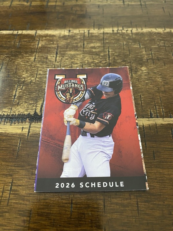 Billings Mustangs 2026 Pioneer League Pocket Schedule 