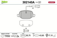 Bremsbelagsatz Scheibenbremse Expert Valeo 302140A FüR Fiat 500 Linea Multijet