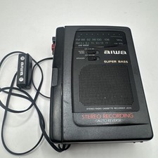 AIWA STEREO RADIO CASSETTE RECORDER MODEL NO. HS-JS315W Tested Working W/ Mic