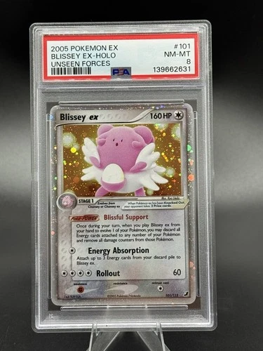 PSA 8 - Blissey ex - 101/115 - EX Unseen Forces 2005 - Holo - Pokémon TCG
