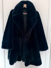 Marc Jacobs Sofia Loves The Peacoat, M4008458-410, Faux Fur, Navy, Small, NWOT