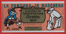 GRATTA E VINCI LOTTERIA LA FORTUNA IN MASCHERA 1995 VERGINE PERFETTO LOTTO 23