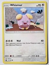 Whismur 117/168 LP / VLP - Asako Ito Crocheted Art Celestial Storm Pokemon Card