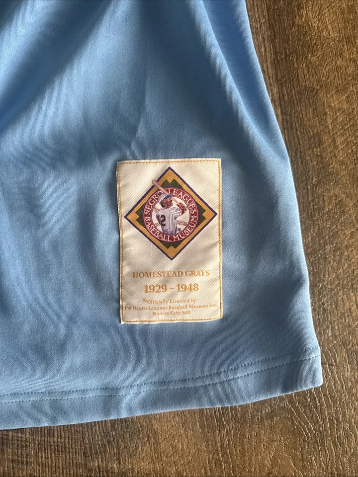 Camiseta de béisbol Homestead Grays para hombre 2XL gris Liga negra NLBM bordada Foto 2 de 4
