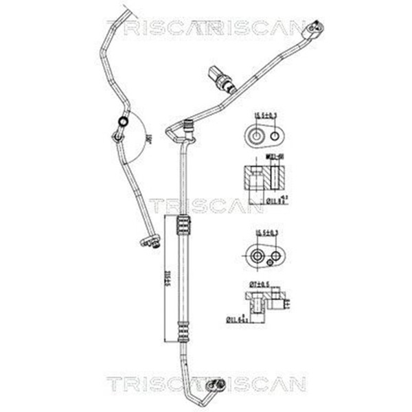Triscan HOCHDRUCK-/NIEDERDRUCKLEITUNG Klimaanlage Passend FüR Audi Q3 Seat-image