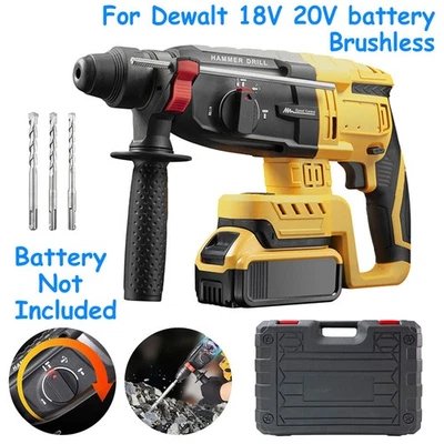 Cordless Brushless SDS Plus Rotary Drill Hammer Body For Dewalt 18V 20V battery