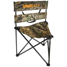 Muddy Folding Tripod Chair Ground Seat Camo Steel Frame - MGS300