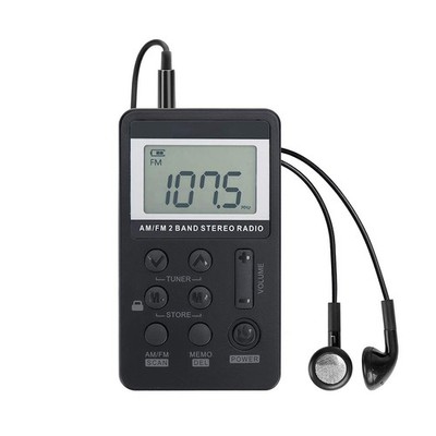 Personal AM/FM Pocket Radio Portable VR-robot, Mini Digital Electronics