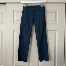 Kuhl Roll Up Pants Girls Youth Medium 10 Blue Adjustable Waist Hiking Camping