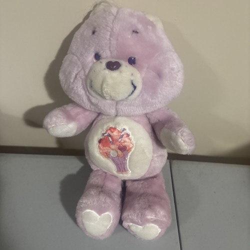Kenner Share Bear Ice Cream Milkshake Purple Care Bear 13" Plush Vintage 1980"s