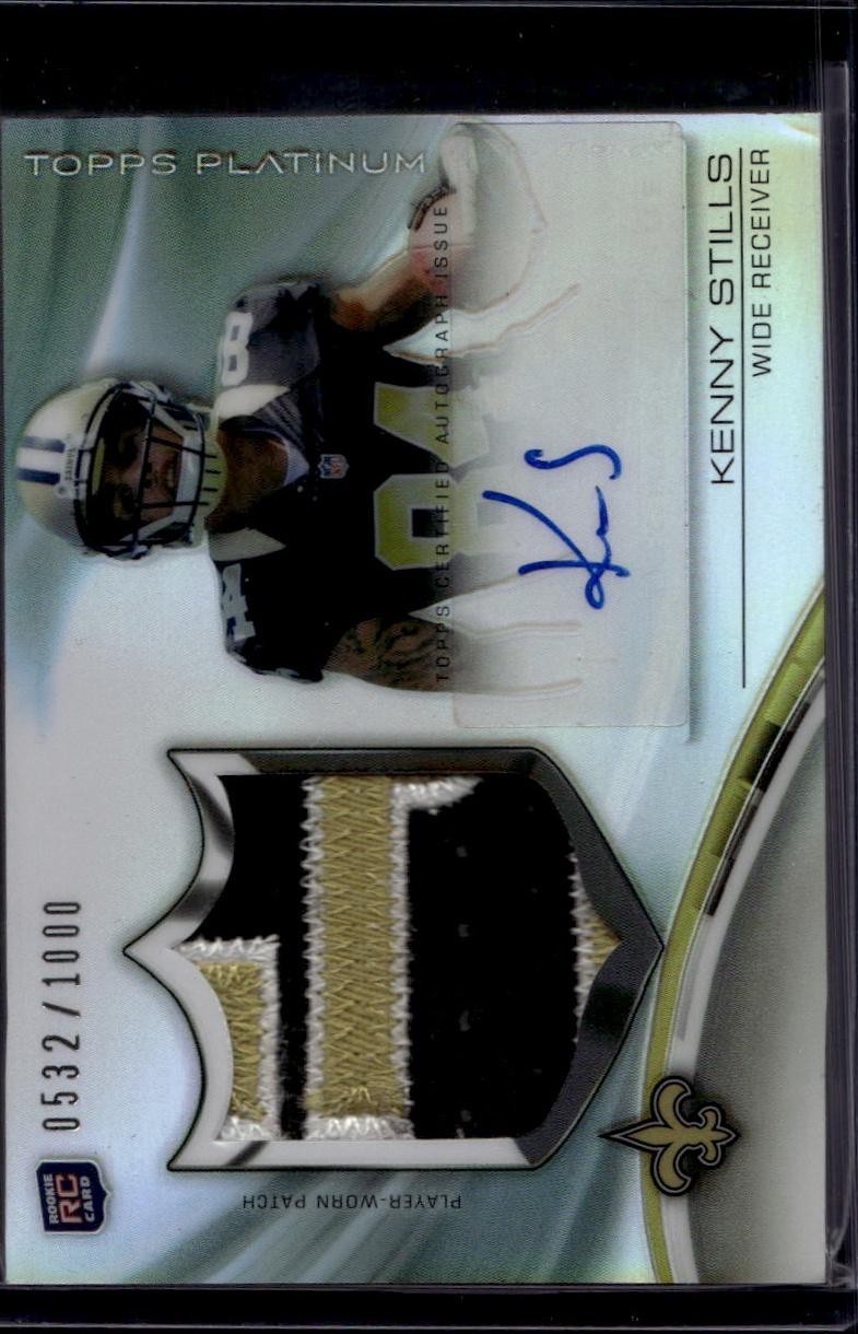 Kenny Stills Topps Platinum Rookie Patch Autograph Refractors #ARPKS Base