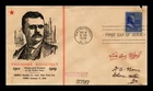 DR JIM STAMPS US COVER THEODORE ROOSEVELT PRESIDENTIAL FDC LINPRINT REGISTERED