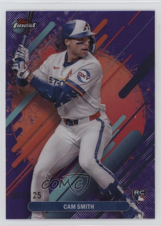2025 Topps Finest Rare Purple Refractor 92/125 Cam Smith #223 00jz