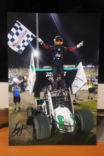 Kyle Larson #1K Schlam/JPM Sprintcar Signed 8x12 Photo