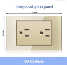 Gold Finish 15 Amp Outlet Luxury Home Receptacle