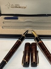 Marksman Fountain Set Pen Germany Vintage