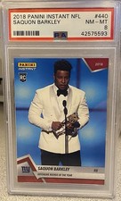 2018 Panini Instant NFL SAQUON BARKLEY Rookie Card #440 PSA Graded 8 NRMT/Mint. rookie card picture