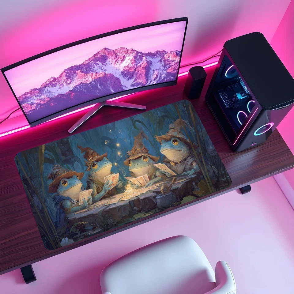 Alfombra de juego Magic The Gathering | Alfombra de juego temática Wizard Frogs | Magic The Gathering no oficial Foto 4 de 4