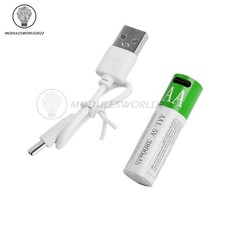 USB Rechargeable AA AAA Li-ion Battery Fast Charge Type C 1.5V 3000 3800 mWh