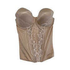 Jezebel Caress Too Strapless Bustier Size 34DD Style 30533 Longline Bra Corset