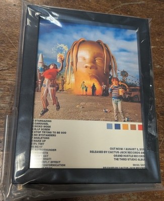 TRAVIS SCOTT ''ASTROWORLD'' 5X9 FRAMED ALBUM PRINT STAND-UP OR HANG
