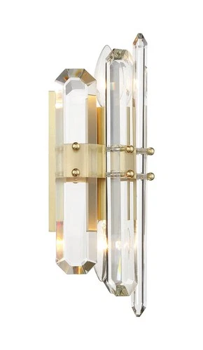 Crystorama Bolton 13 1/2"H Aged Brass Crystal Wall Sconce - Picture 3 of 5