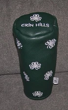 PRG Vinyl Barrel Hybrid Rescue Utility Head Cover ERIN HILLS GOLF COURSE Green