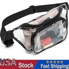 Clear Fanny Pack Men Women Waist Pouch Belt Bag Outdoor Sports Stadium Security