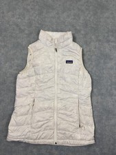 Patagonia Jacket Girls Medium 10 White Down Insulated Puffer Vest 68225FA13