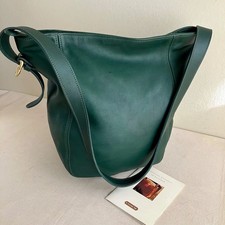 Vintage COACH Monterey Hobo Glove Tanned Leather Shoulder Bag Bottle Green