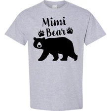 Inktastic Mimi Bear In Black T-Shirt Family Grandma Grandmother Fun Nose New