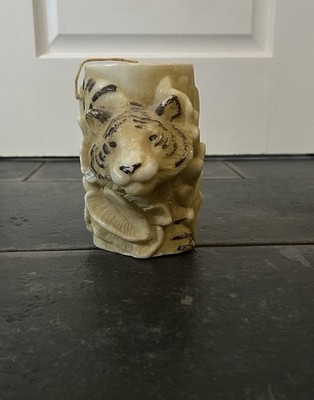 Animal Spirits Tiger Pillar Candle Handcrafted Lava Enterprises