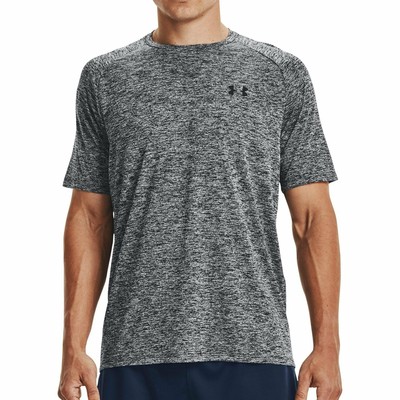 Under Armour Tech Mens Training Top Grey Short Sleeve Gym