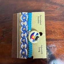 Colorado Bear Charm Woven Bracelets Set Adjustable Sizing Handmade Natural
