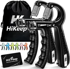 2 Hand Grip Strengthener Power Trainer Gripper Strength Adjustable Gym Exerciser