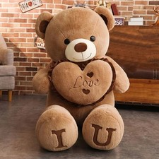 100cm Big I LOVE YOU Bear Plush Toy Lovely Huge Stuffed Soft Bear Doll Lover Bea
