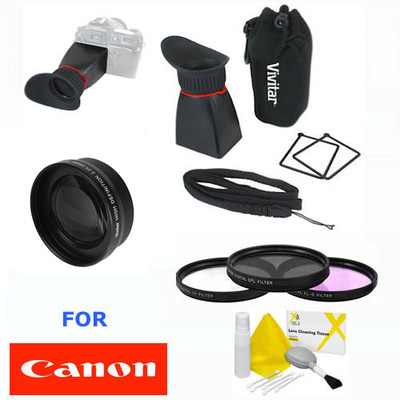 58MM ZOOM LENS LCD VIEWFINDER FILTER KIT FOR