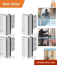 Durable 4-Pack Aluminum Security Door Locks - Childproof and Tamper-Resistant