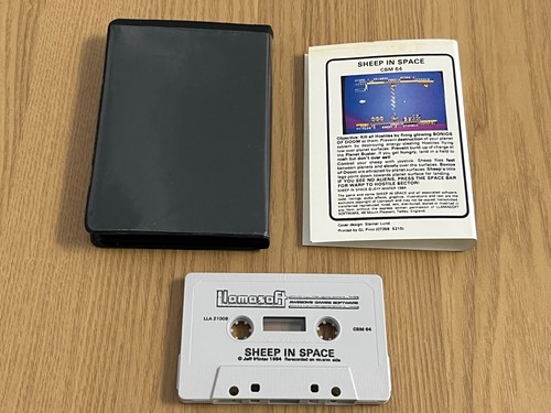 Llamasoft Sheep in Space Commodore 64 Cassette - Working -👾Retro Gift Idea👾 - Afbeelding 7 van 24