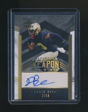 DAVID BELL 2022 LEAF ULTIMATE DRAFT ULTIMATE WEAPON GOLD PARALLEL AUTO 2/10