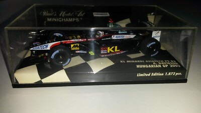 Miniature Minichamps 1/43 KL Minardi PS02 Davidson Hungarian GP 2002 - Modèle De Collection