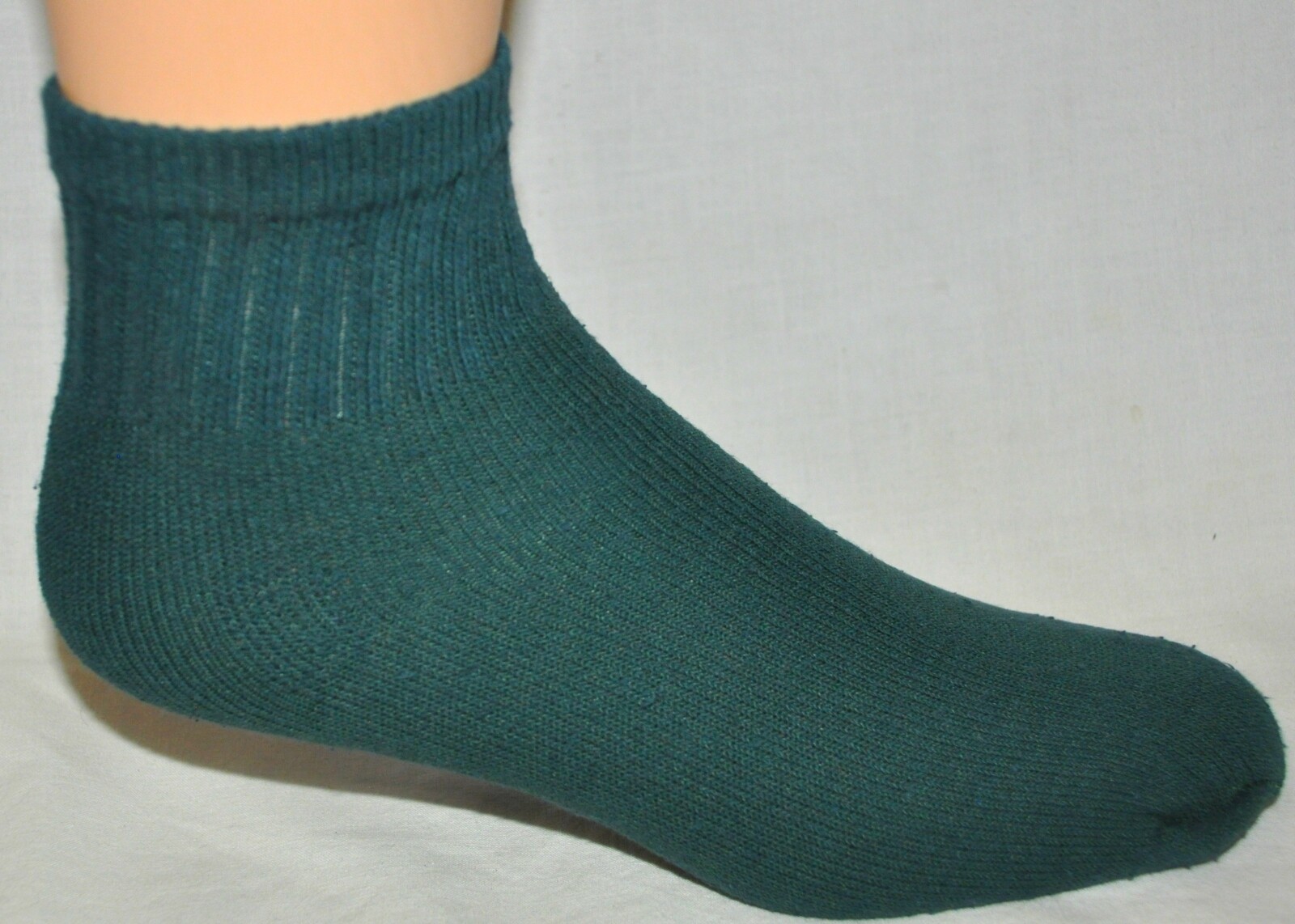 Quarter Ankle Socks Hunter Green 6 Pair 