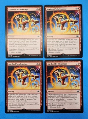 4x Aardwolf's Advantage Unfinity 2022 Mtg Magic Card Red Mountain Sorcery  97 | eBay