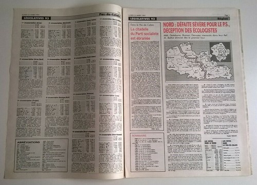 NORD ECLAIR du 22/03/1993 - Elections législatives : 1er tour - Etat Collector - Picture 2 of 12