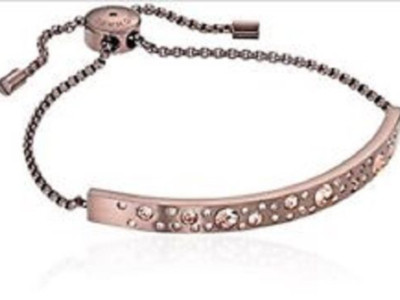 MICHAEL KORS Modern Brilliance Crystal Bronze S/Steel Slider Bracelet MKJ5986798