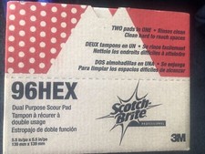 3M 96 HEX Scotch-Brite Dual Purpose Scour Pads - 15/box Lot of 3 boxes