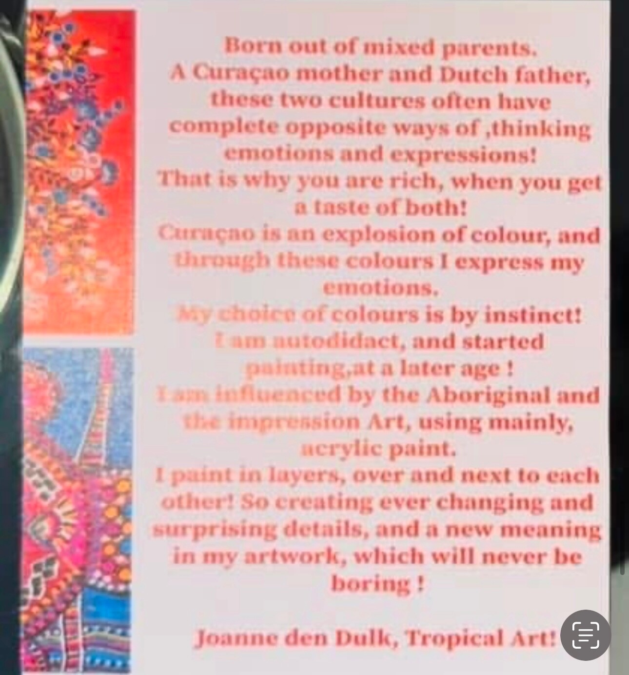 Joanne den Dulk "Abstract" Original Painting COA