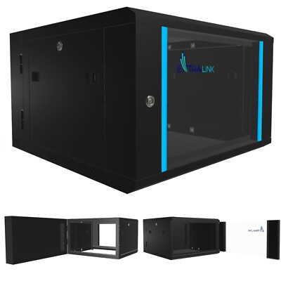 Extralink Netzwerkschrank Serverschrank Wandgehäuse 19'' 6U 6HE 600x600 AZH Black