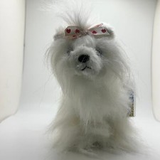 Ganz Webkinz Lil Kinz HS070 Yorkie Stuffed Animal - White and Pink Dog Toy