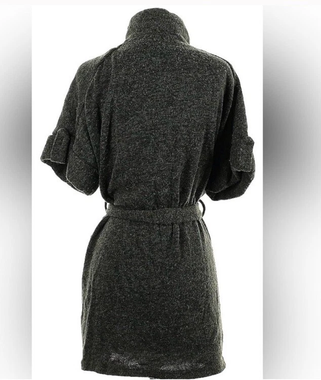 Cárdigan de manga corta Ya Los Angeles con botones a presión cuello alto pequeño  Foto 2 de 4